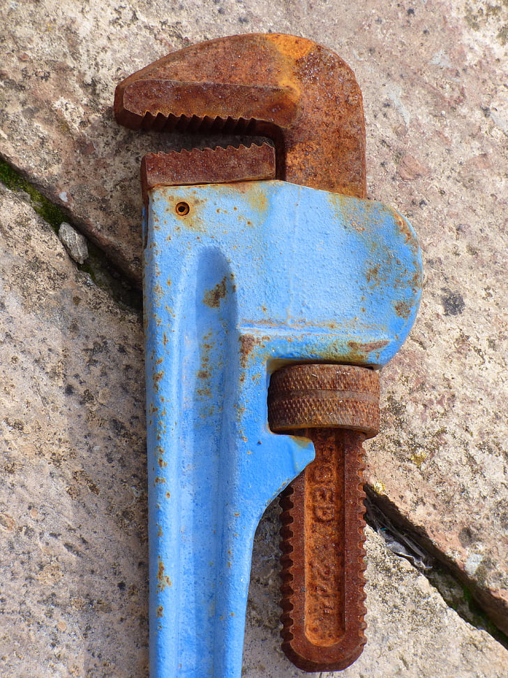 tool, key, stilson wrench, rusty
