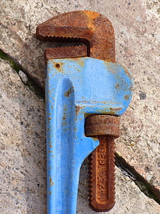 інструмент, ключ, stilson гайкового ключа, іржаві