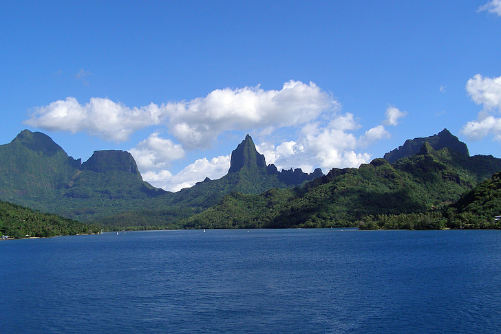 moorea, french, polynesia, society, island, tropical, lagoon