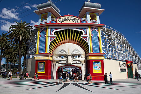 Luna park, Melburnas, Luna, Pramogos, tikroji, įėjimas, pramogų
