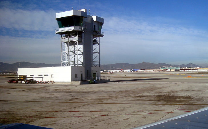 Barcelona, Spanien, lufthavn, Tower, City