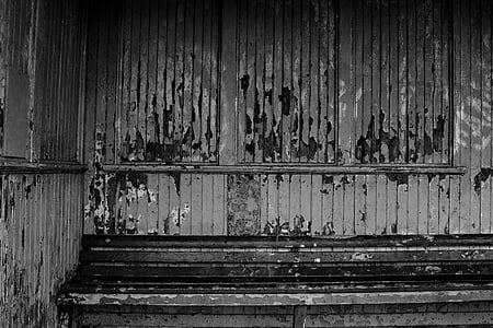 rundown, bench, neglected, black and white, b w, old, wooden