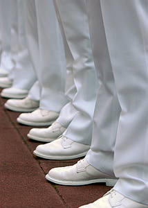 sotilaallinen, tarkastus, Navy, kengät, Akatemia, Midshipmen, univormut