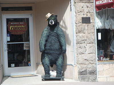 standbeeld van de beer, Straat, stad, beeldhouwkunst, Toerisme, Landmark