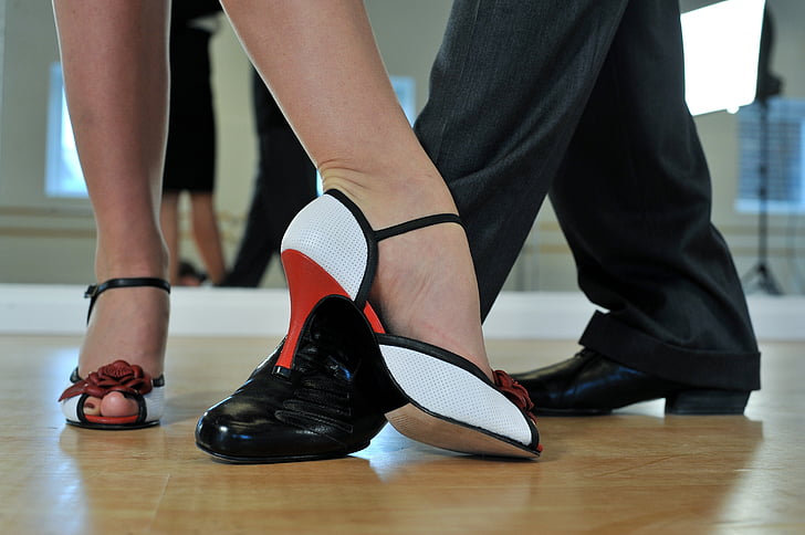 Argentínske tango, nohy, tanečníci, Dance, pár, mladý pár, zrkadlový efekt