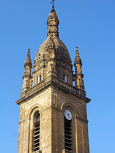 Crkva, Santo domingo, berango, Biskajski, vrh, toranj, kupola