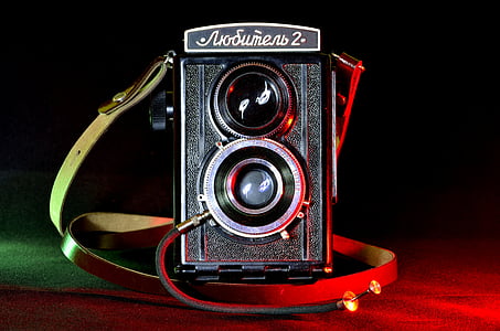 cámaras, antiguo, antiguo, cámara, blanco y negro, lente, Foto