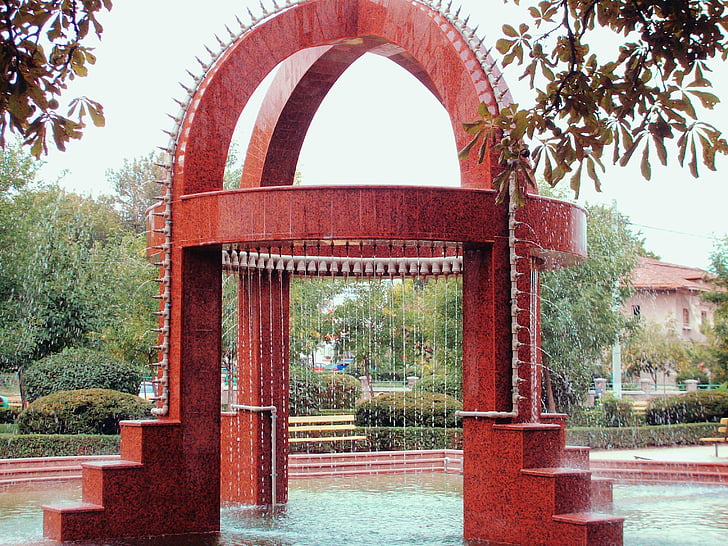 fontein, water, het platform, Arcade