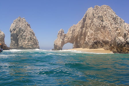 El arco, Cabo, Mexico, rotsformatie, strand, Oceaan, hemel