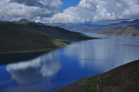 Kina, Tibet, yamdrok sjö