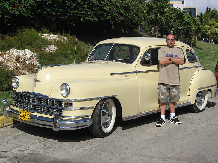 gammal bil, Kuba, amerikansk, Classic, transport, transport, fordon