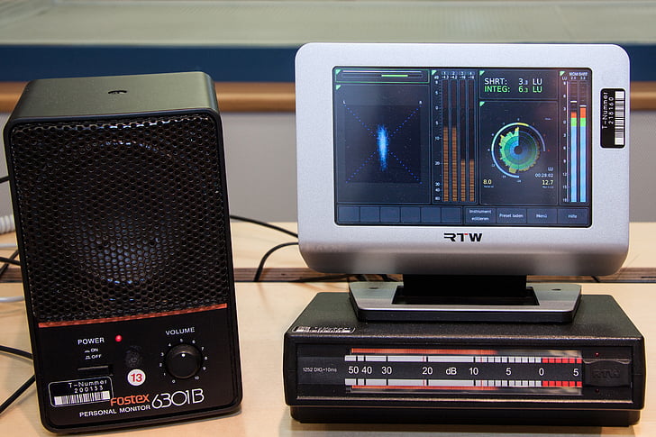 stereo vision, goniometer, høyttalere, lydstudio, elektromagnetiske bølger, radionettverk