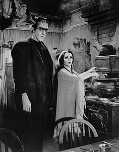 munsters, fred gwynne, yvonne decarlo, actor, actress, television, series