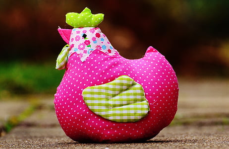 easter, chicken, decoration, funny, fabric, tissue, colorful