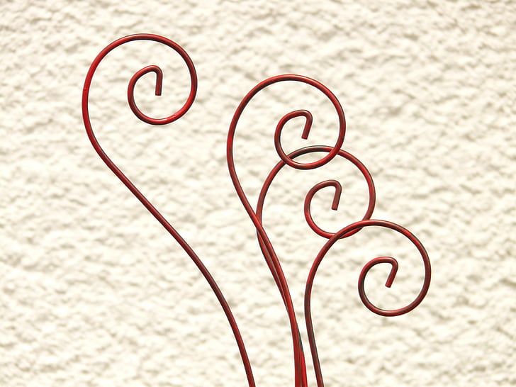 spiral, wire, Metal, bøyd, sneglen