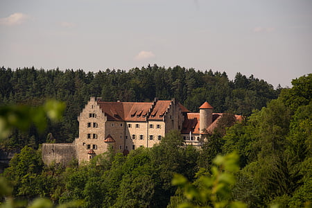 burg rabenstein, castle, middle ages, forest, landscape, places of interest, green
