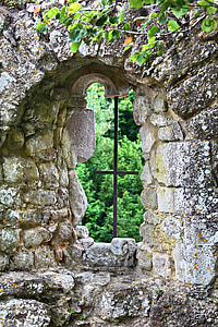 παράθυρο, πέτρα, τοίχου, αρχιτεκτονική, καταστροφή, κτίριο, παλιά