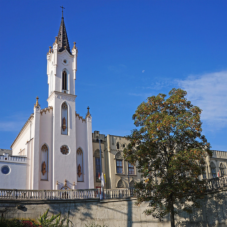 Crkva, zgrada, katolički, arhitektura, Regina mundi, Veszprém, Mađarska
