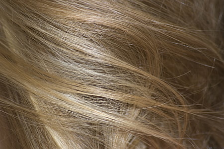 vlasy, Podrobné, blesk, Blondýna, přírodní, jeden