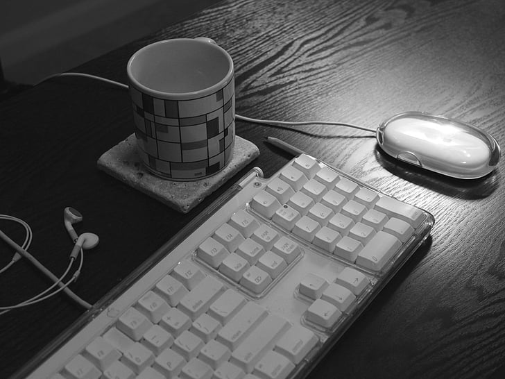 clavier, souris, ordinateur de bureau