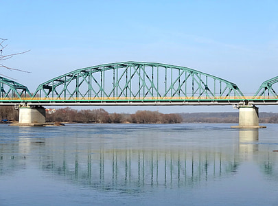 fordonski brug, Bydgoszczy, kruising, Polen, water, rivier, reflectie