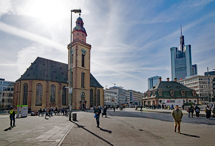 Frankfurt, Hesse, Nemecko, Hauptwache, Nemecko Frankfurt nad Mohanom, zaujímavé miesta, stará budova
