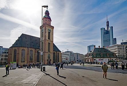 Frankfurt, Hesse, Jerman, Hauptwache, Frankfurt am main Jerman, tempat-tempat menarik, bangunan tua