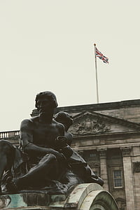 Londres, Palais de Buckingham, en détail, Royaume-Uni, Palais, Or, sculpture