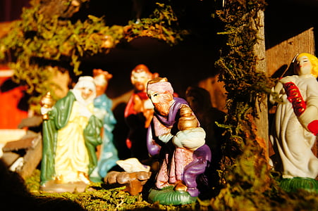 Christmas, lit de bébé, Advent, ange, enfant Jésus, Santon, jours fériés
