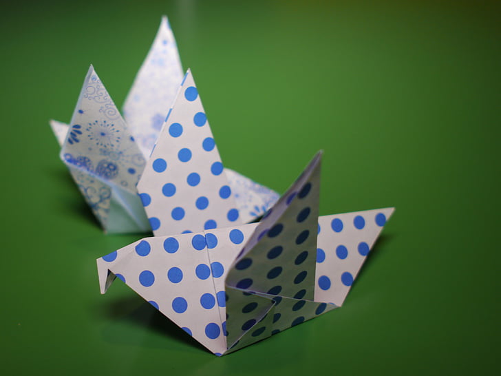 origami, fold, tinker, water, paper, folded, colorful