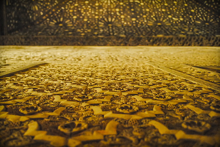 abstract, architecture, gold, light, outdoors, pattern, texture