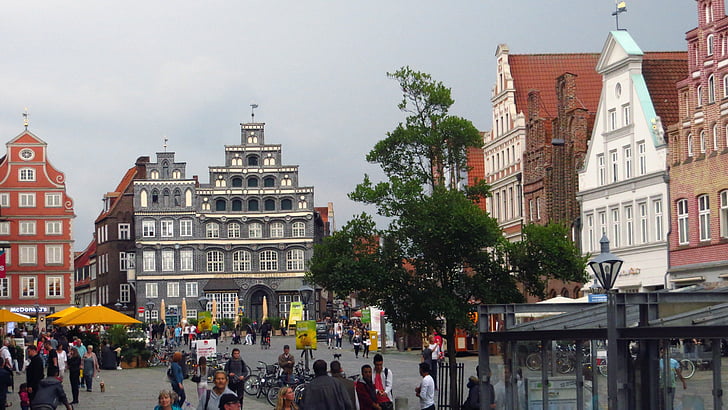 lüneburg, building, facade, jewel, architecture, old town, truss