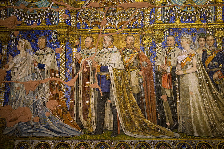Seramik, cam, Mozaik, beşik tonozlu tavan, Kaiser wilhelm 1, Anıtsal Kilise, Berlin