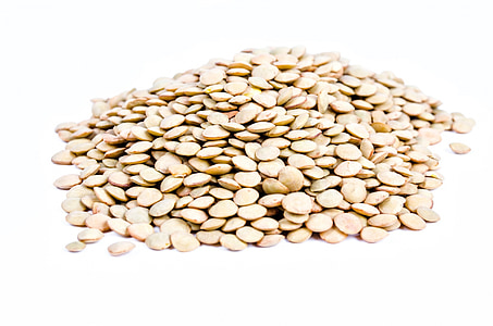 lentil, close-up, isolated, heap, vegetarian, meal, natural