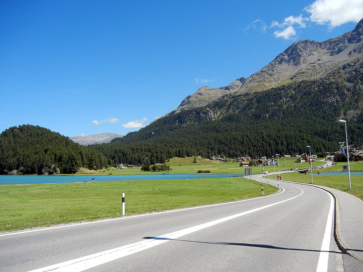 Road, Mountain, Schweiz, Sky, lutning, Stelvio, dom