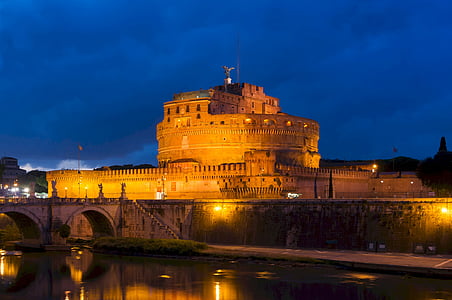 castel sant'angelo, castle of the holy angel, mausoleum of hadrian, fortress, castle, museum, architecture