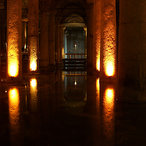 Cisterna di Medusa, Istanbul, Arcade, il mirroring, colonnare, acqua, Grotta