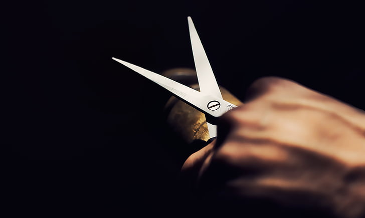 ножица, ръка, инструмент, рязане, шевни, човешка ръка, ножици