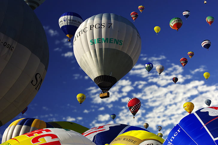 ballong, luftballong, varm luftballong ride, Ballongflygning, landning, brännare, fångenskap ballong