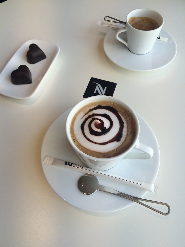 coffee, cafe, latté, chocolate, relax