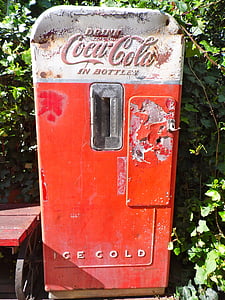 Coke mesin, coca cola, lama, antik, Mesin Penjual, soda, pop
