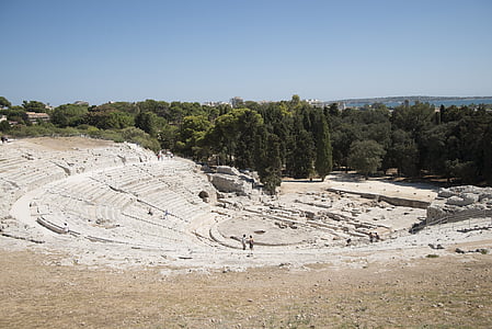 ruïna, Teatre, paisatge, Arqueologia, ruïna antiga, antiga, història