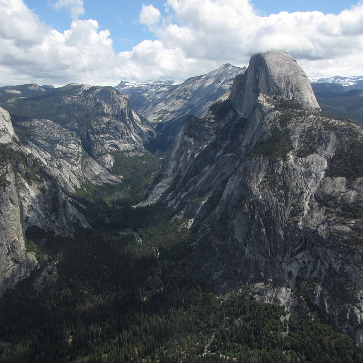 Yosemite, halfdome, Yosemite valley, nasjonalpark, fjell, landskapet, himmelen