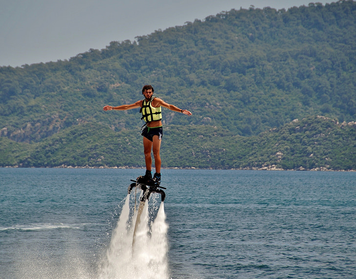 flyboarding, water sports, extreme, sea, jets