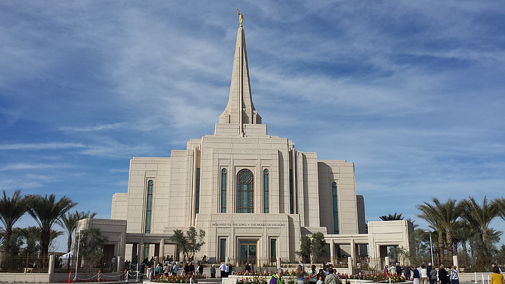 Mormon temple, sistnämnda dag saint, templet, Arizona, Mormon, exteriör, USA