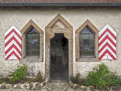 Chapelle du château, Gößweinstein, entrée, conservation historique, Château, Chapelle, Historiquement