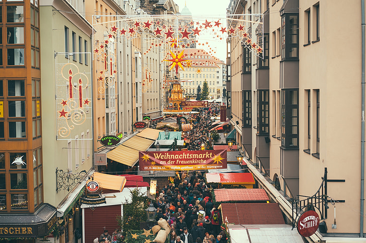 Dresden, Nemčija, Božični sejem, božič, mejnik