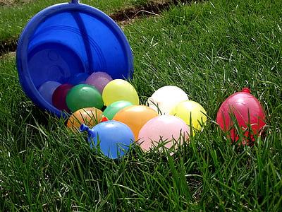 vesi, ilmapallo, väri, hauskaa, sisustus, syntymäpäivä, juhla