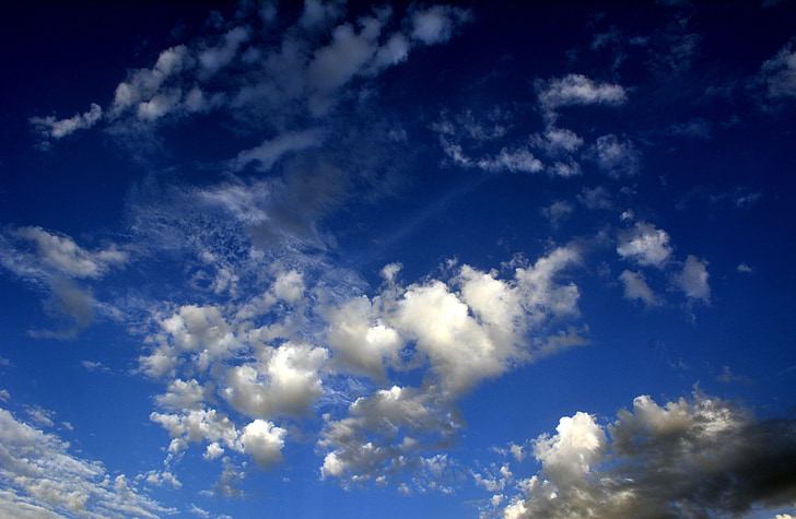 pilvi, taivas, sininen, päivä