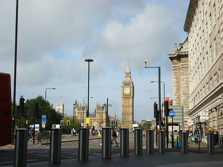 big ben, Londýn, Anglie, Parlament, Westminster, Architektura, Městská scéna